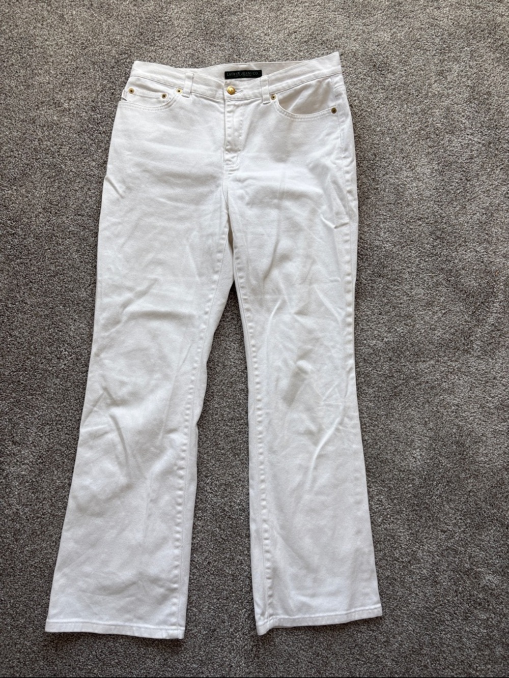 Women’s Ralph Lauren  White Flared cotton Jean